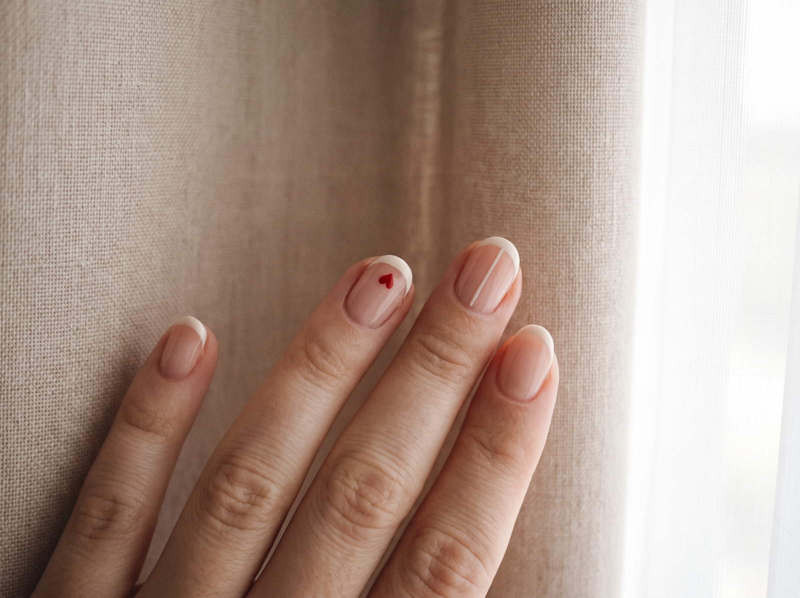 Hand-painted nail art by a Zayka nail artist